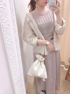 かなみさん（レディース・156cm）の春コーディネート