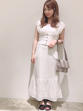 「GU（ジーユー）のアイテム（シューズ）」を使った、かなみさん（レディース・156cm）の夏コーディネート