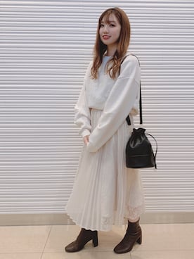 かなみさん（レディース・156cm）の冬コーディネート