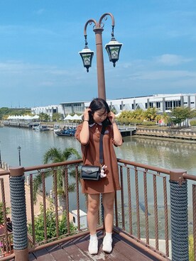 「5（ファイブ）のアイテム（ワンピース/ドレス）」を使った、chiさん（レディース・164cm）の秋コーディネート