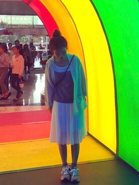 「H&M（エイチ・アンド・エム）のアイテム（ステンカラーコート）」を使った、dolly ngg さん（レディース・158cm）の春コーディネート