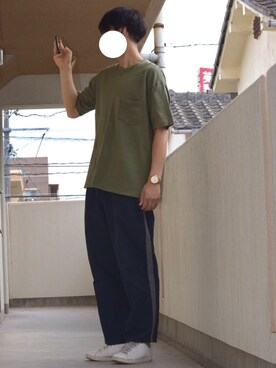 「adidas neo（アディダスネオ）のadidas neo VALCLEAN2 17FALL（スニーカー）」を使った、とっきーさん（メンズ・182cm）の夏コーディネート