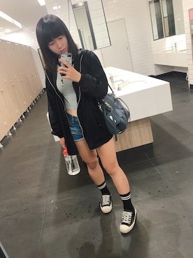 「WEEKEND(ER)（ウィークエンダー）のアイテム（ジャケット/アウター）」を使った、方力葳さん（レディース・160cm）の夏コーディネート