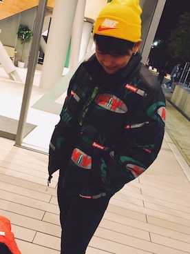 「ニット帽コーデ」｜「アイテム（ダウンジャケット/コート）」を使った、MaSaさん（メンズ・173cm）の冬コーディネート