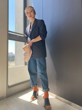 「アイテム（水着/着物・浴衣）」を使った、箕山さん（レディース・165cm）の夏コーディネート