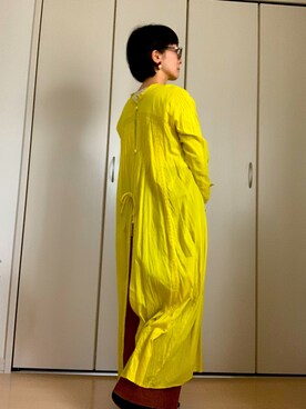 「mici(ミチ)のアイテム(ワンピース)」を使った、ボルティモアさん(レディース・153cm)の春コーディネート