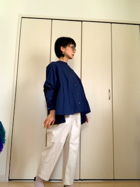 「and R（アンドアール）のアイテム（パンツ）」を使った、ボルティモアさん（レディース・153cm）の春コーディネート