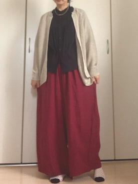 「NOMBRE IMPAIR（ノンブルアンペール）のアイテム（カーディガン/ボレロ）」を使った、ボルティモアさん（レディース・153cm）の夏コーディネート