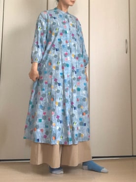 「chambre de charme（シャンブルドゥシャーム）のアイテム（ワンピース）」を使った、ボルティモアさん（レディース・153cm）の夏コーディネート