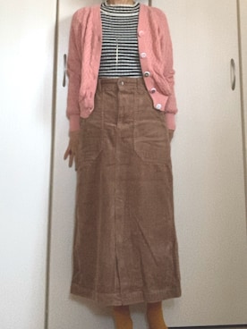 「chambre de charme（シャンブルドゥシャーム）のアイテム（スカート）」を使った、ボルティモアさん（レディース・153cm）の秋コーディネート