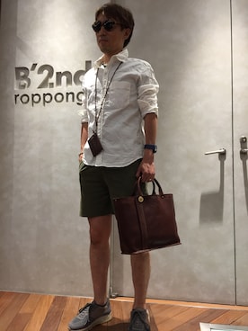 「YANUK（ヤヌーク）のアイテム」を使った、RYOTA GOMIさん（メンズ・173cm）の夏コーディネート