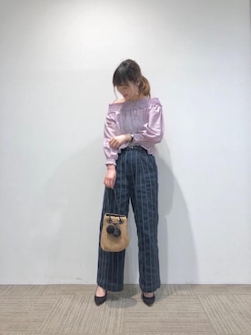 ルクールブランピオレ姫路店スタッフさん（レディース・167cm）の春コーディネート