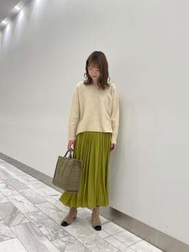 「お呼ばれ」｜「アイテム（ブーツ）」を使った、ルクールブランピオレ姫路店スタッフさん（レディース・167cm）の冬コーディネート