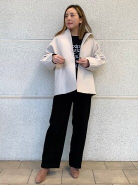 「Lui's（ルイス）のアイテム（その他アウター）」を使った、五十嵐 あやさん（レディース・160cm）の冬コーディネート