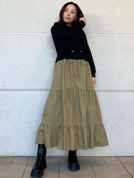 「Lui's（ルイス）のアイテム（ワンピース/ドレス）」を使った、五十嵐 あやさん（レディース・160cm）の冬コーディネート