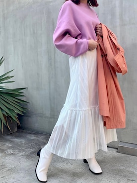 「CLANE（クラネ）のアイテム（ジャケット/アウター）」を使った、五十嵐 あやさん（レディース・160cm）の冬コーディネート