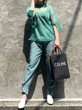 「CLANE（クラネ）のアイテム（トップス）」を使った、五十嵐 あやさん（レディース・159cm）の春コーディネート