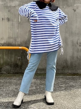 「HOLIDAY（ホリデイ）のアイテム」を使った、五十嵐 あやさん（レディース・159cm）の春コーディネート