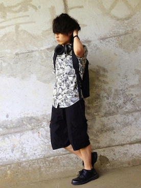 「BEN DAVIS（ベンデイビス）のアイテム（バックパック/リュック）」を使った、k e n k e nさん（メンズ・163cm）の春コーディネート