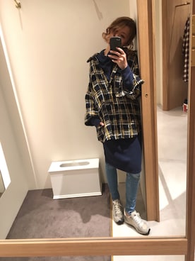「Mila Owen」｜「アイテム（その他アウター）」を使った、nananaさん（レディース・156cm）の秋コーディネート