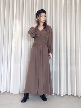 「FREE'S MART（フリーズマート）のアイテム（ハンチング/ベレー帽）」を使った、Nanamiさん（レディース・155cm）の秋コーディネート