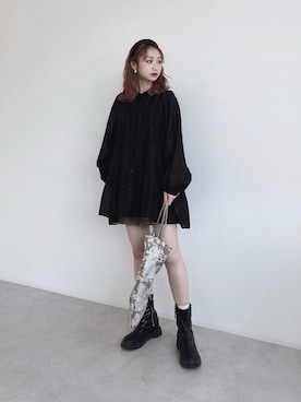 「ミニワンピ」｜Nanamiさん（レディース・155cm）の春コーディネート