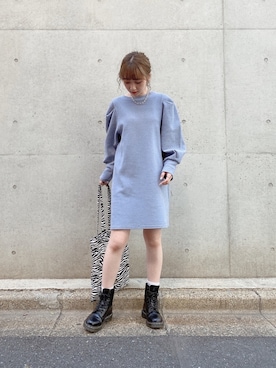 「ミニワンピ」｜Nanamiさん（レディース・155cm）の春コーディネート