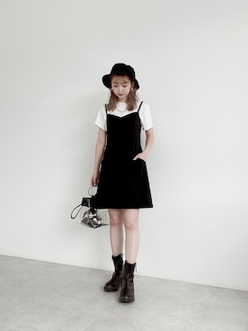 「ミニワンピ」｜Nanamiさん（レディース・155cm）の春コーディネート