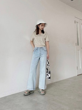 「shein」｜Nanamiさん（レディース・155cm）の夏コーディネート