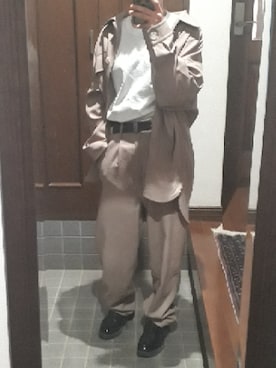 「セットアップスタイル」｜「アイテム（カバーオール）」を使った、jeff🐶さん（レディース・160cm）の春コーディネート