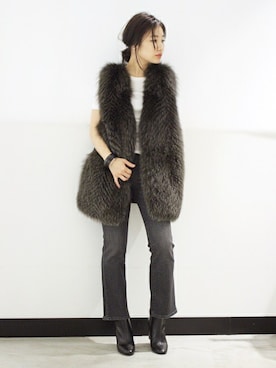 「6397（シックススリーナインセブン）のアイテム」を使った、IBUさん（レディース・161cm）の夏コーディネート