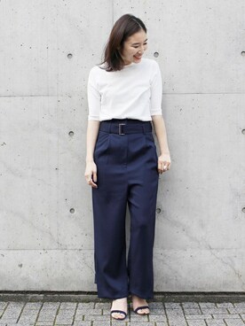 「CINOH（チノ）のアイテム」を使った、IBUさん（レディース・161cm）の冬コーディネート