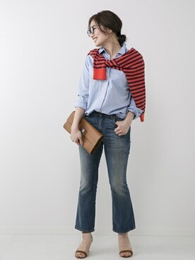 「6397（シックススリーナインセブン）のアイテム」を使った、IBUさん（レディース・161cm）の冬コーディネート