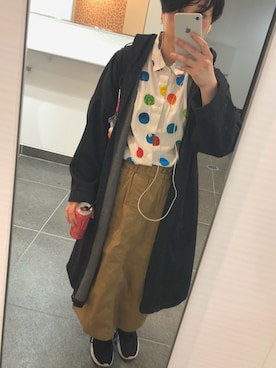 「グラニフ」｜「アイテム（その他アウター）」を使った、みずかきさん（レディース・155cm）の春コーディネート