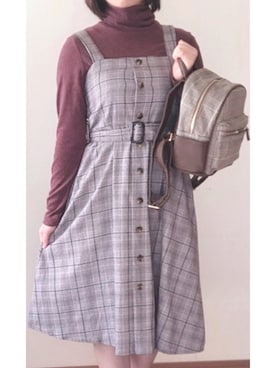 「夢展望（ユメテンボウ）のアイテム（ワンピース/ドレス）」を使った、Miyuuさん（レディース・152cm）の冬コーディネート