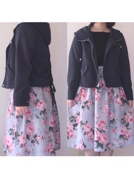 「tocco closet（トッコ　クローゼット）のアイテム（マウンテンパーカー）」を使った、Miyuuさん（レディース・152cm）の冬コーディネート