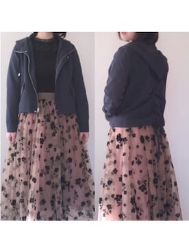 「tocco closet（トッコ　クローゼット）のアイテム（マウンテンパーカー）」を使った、Miyuuさん（レディース・152cm）の冬コーディネート