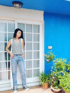 「Marc by Marc Jacobs（マークバイマークジェイコブス）のアイテム（アクセサリー）」を使った、Shaoさん（レディース・163cm）の春コーディネート