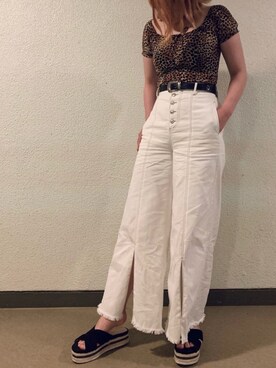 「VICKY（ビッキー）のアイテム（トップス）」を使った、ヲンさん（レディース・160cm）の春コーディネート