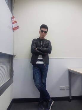 「GOSTAR DE FUGA（ゴスタール ジフーガ）のアイテム（その他アウター）」を使った、Sebastian yangさん（メンズ・172cm）の春コーディネート