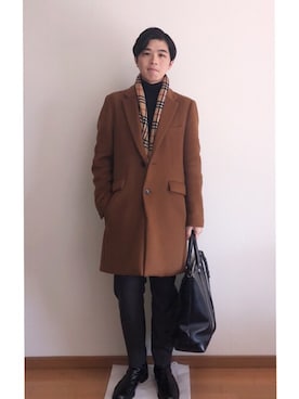 「SAINT LAURENT PARIS（サンローランパリ）のアイテム（トートバッグ）」を使った、Sebastian yangさん（メンズ・172cm）の春コーディネート