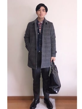 「DSQUARED2（ディースクエアード）のアイテム（デニムジャケット）」を使った、Sebastian yangさん（メンズ・172cm）の春コーディネート