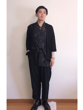 「Paul Smith（ポールスミス）のアイテム（その他シューズ）」を使った、Sebastian yangさん（メンズ・172cm）の春コーディネート