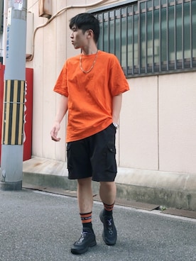 「uniform experiment」｜「アイテム（アクセサリー）」を使った、Sebastian yangさん（メンズ・172cm）の秋コーディネート