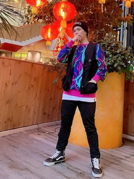 「CLOT（クロット）のアイテム」を使った、Sebastian yangさん（メンズ・172cm）の秋コーディネート
