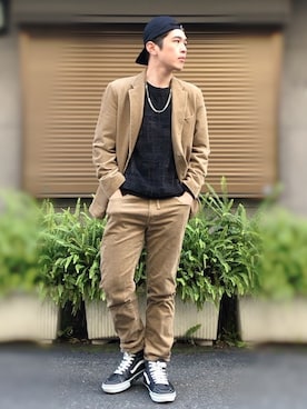 「STUDIOUS（ステュディオス）のアイテム（アクセサリー）」を使った、Sebastian yangさん（メンズ・172cm）の春コーディネート