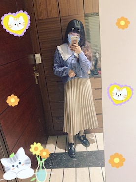 「ジーユーコーデ」｜「アイテム（ワンピース/ドレス）」を使った、みずきさん（レディース・160cm）の春コーディネート
