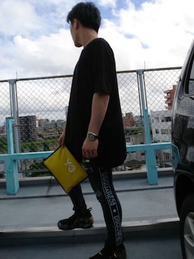 「Y-3（ワイスリー）のアイテム（財布/小物）」を使った、隆伴さん（メンズ・180cm）の夏コーディネート
