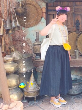 「Samansa Mos2（サマンサ モスモス）のアイテム（スカート、ブラック系）」を使った、あ す かさん（レディース・160cm）の秋コーディネート