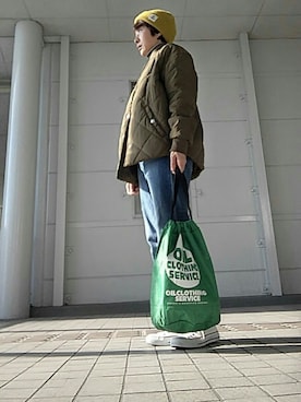 「H&M（エイチ・アンド・エム）のアイテム（ブルゾン）」を使った、ヒロ🍀チャさん（レディース・158cm）の冬コーディネート